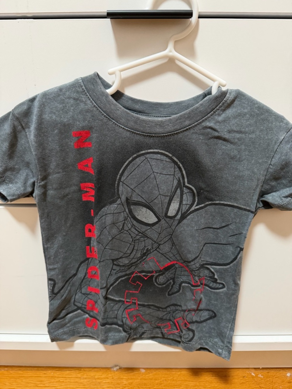 Marvel Spider-Man Short Sleeve Tee - Gray with Red